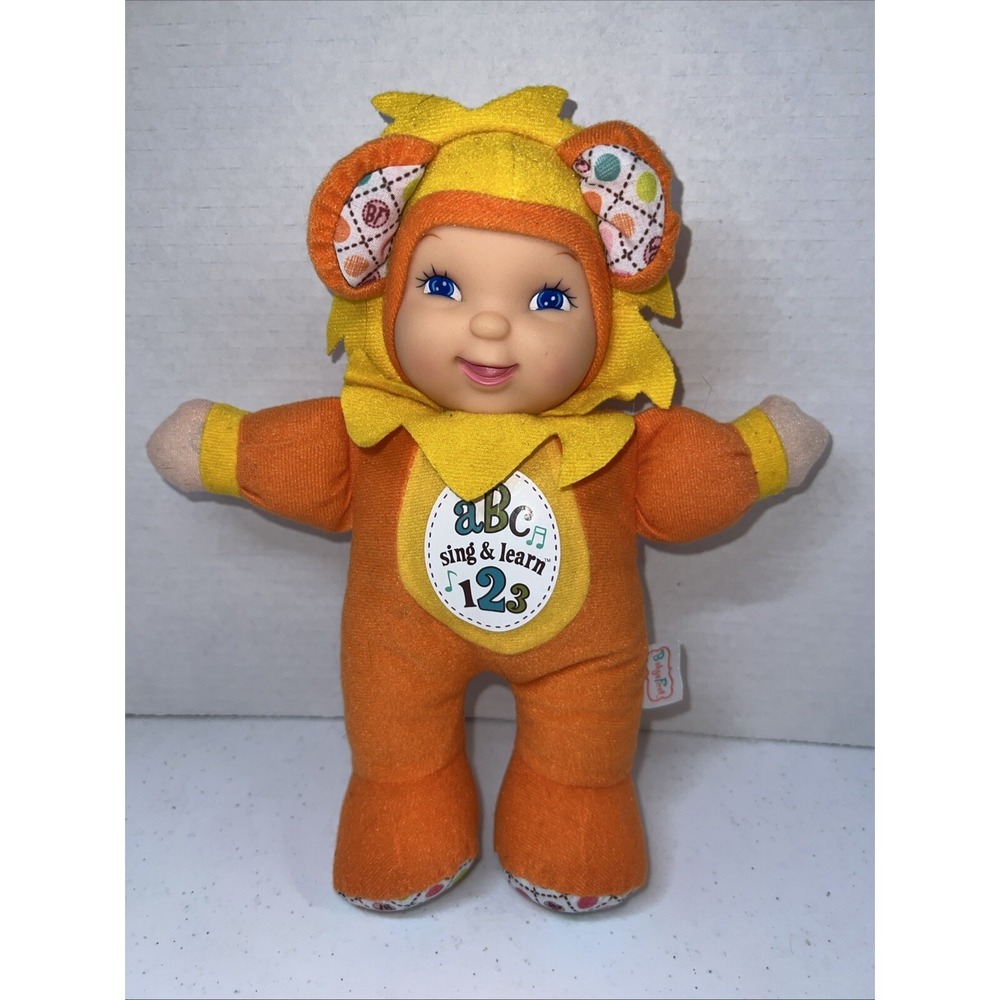 Goldberger Baby's First Sing & Learn ABC 123 Plush Doll Orange‎ Works!